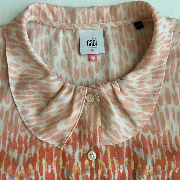 CAbi Women’s Collared Love Blouse Large #3078 - Picture 7 of 11